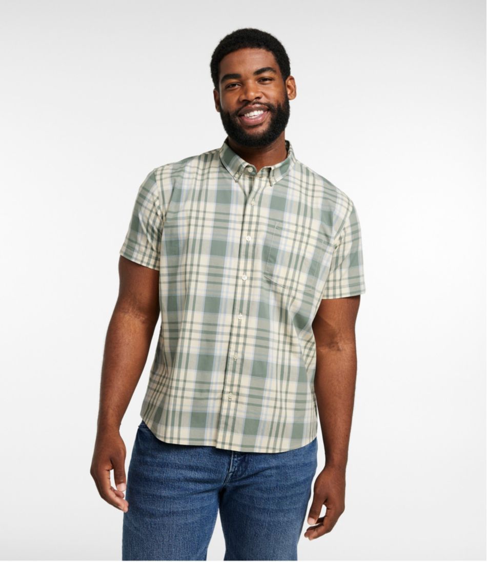 Men's Signature Stretch Poplin Shirt, Short-Sleeve, Slim Fit L.L.Bean Best Seller