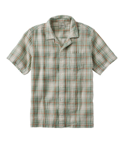 Men's Cloud Gauze Shirt, Short-Sleeve, Slightly Fitted Untucked Fit, Plaid L.L.Bean Top Pick