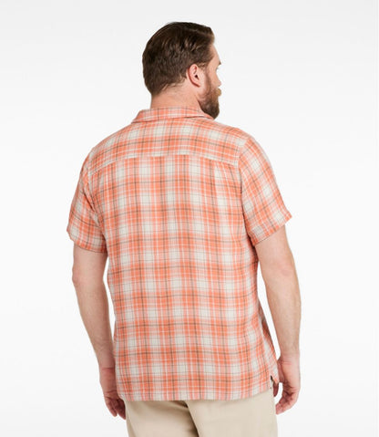 Men's Cloud Gauze Shirt, Short-Sleeve, Slightly Fitted Untucked Fit, Plaid L.L.Bean Top Pick