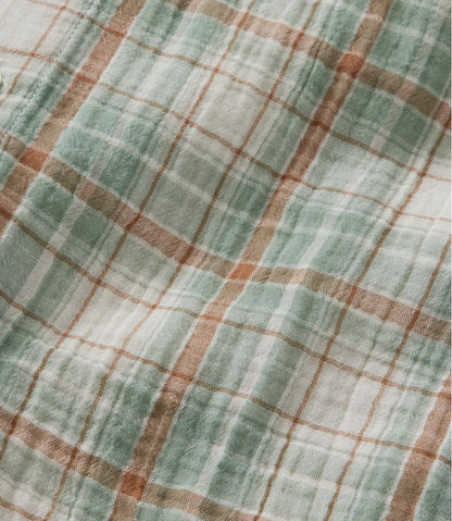 Men's Cloud Gauze Shirt, Short-Sleeve, Slightly Fitted Untucked Fit, Plaid L.L.Bean Top Pick