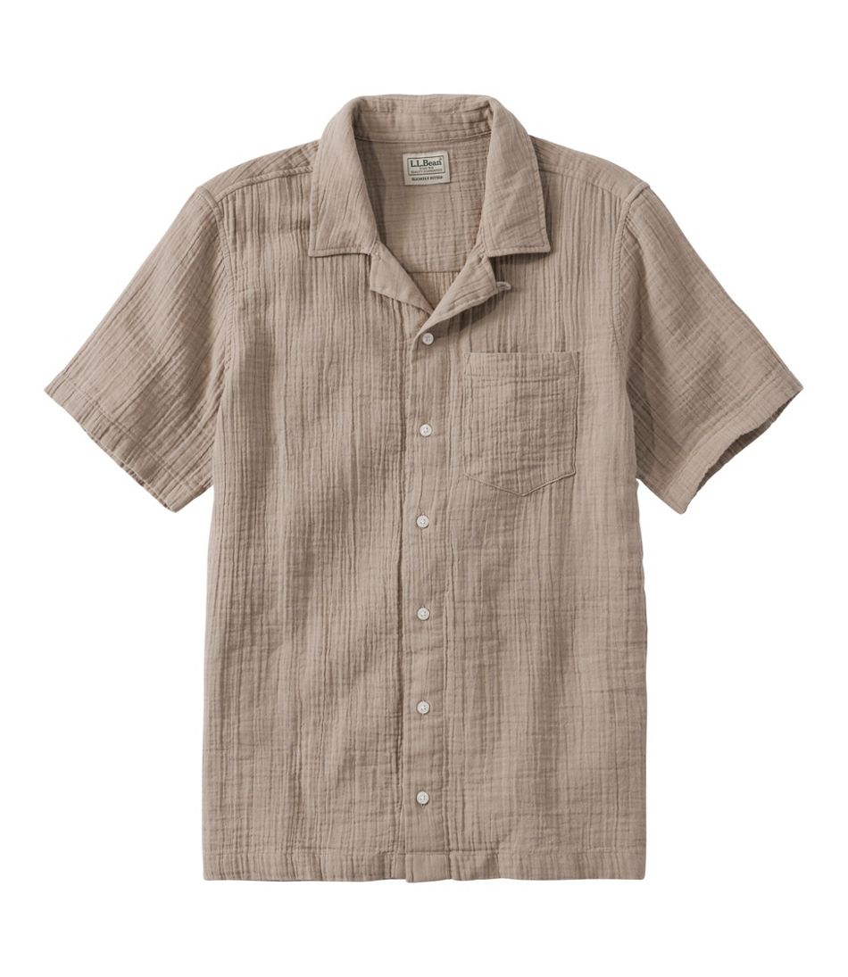Men's Cloud Gauze Shirt, Short-Sleeve, Slightly Fitted Untucked Fit L.L.Bean Essential