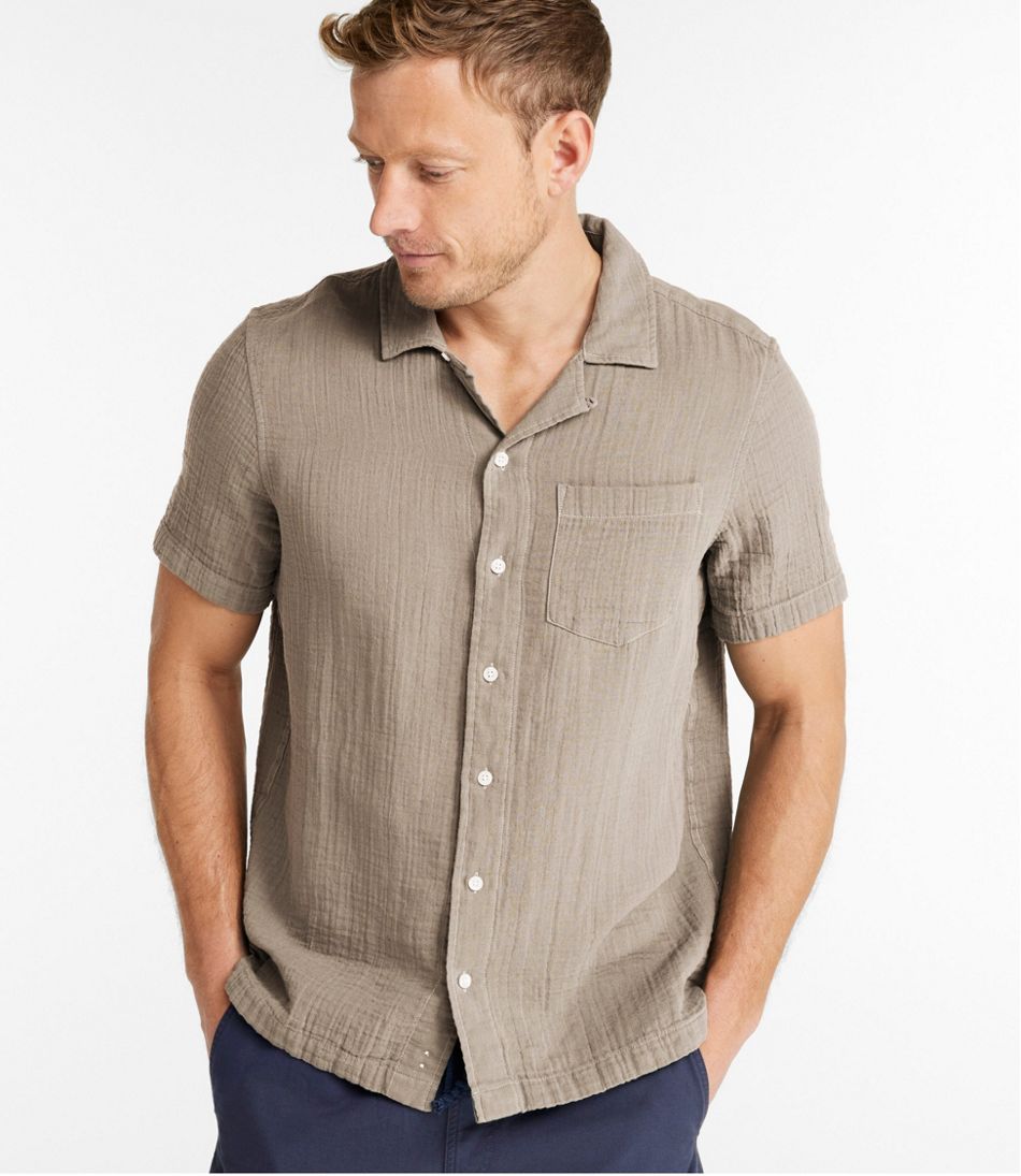 Men's Cloud Gauze Shirt, Short-Sleeve, Slightly Fitted Untucked Fit L.L.Bean Essential