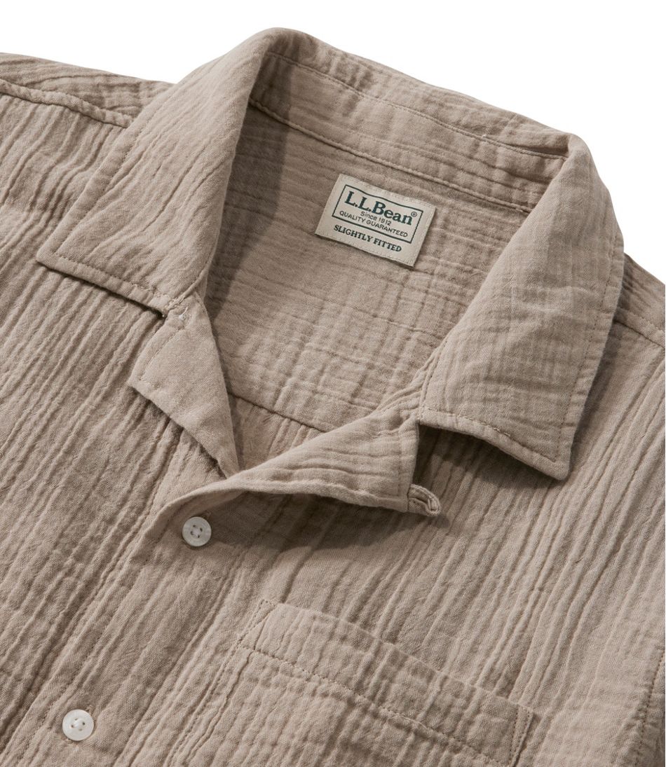 Men's Cloud Gauze Shirt, Short-Sleeve, Slightly Fitted Untucked Fit L.L.Bean Essential