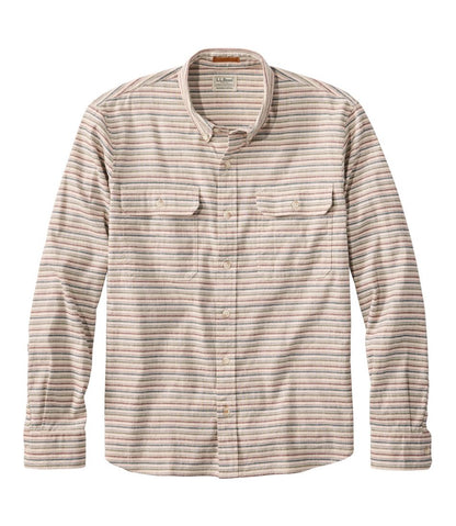 Men's Stonecoast Hemp Shirt, Long-Sleeve, Slightly Fitted Untucked Fit, Stripe L.L.Bean Value