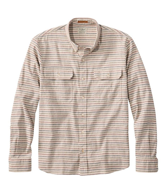 Men's Stonecoast Hemp Shirt, Long-Sleeve, Slightly Fitted Untucked Fit, Stripe L.L.Bean Value