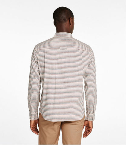 Men's Stonecoast Hemp Shirt, Long-Sleeve, Slightly Fitted Untucked Fit, Stripe L.L.Bean Value