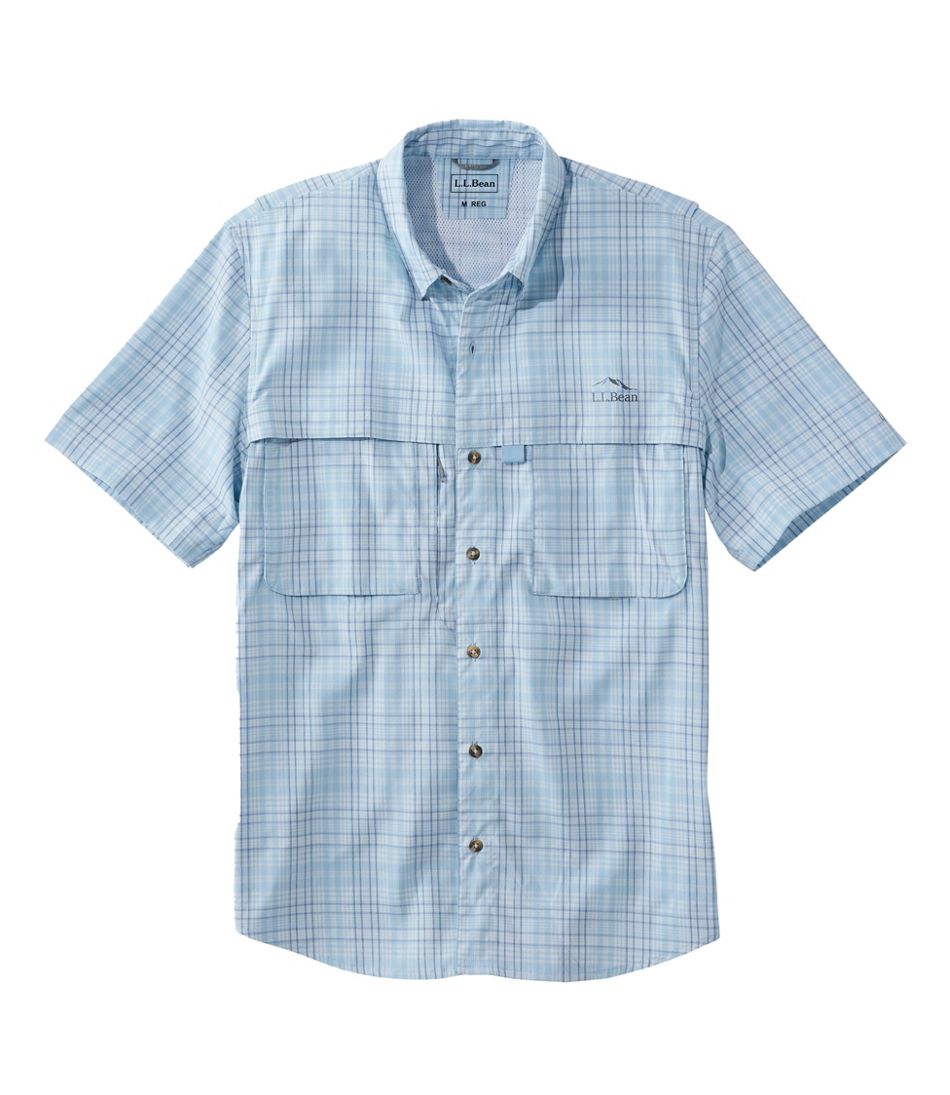 Men's Tropicwear Shirt, Plaid Short-Sleeve L.L.Bean New