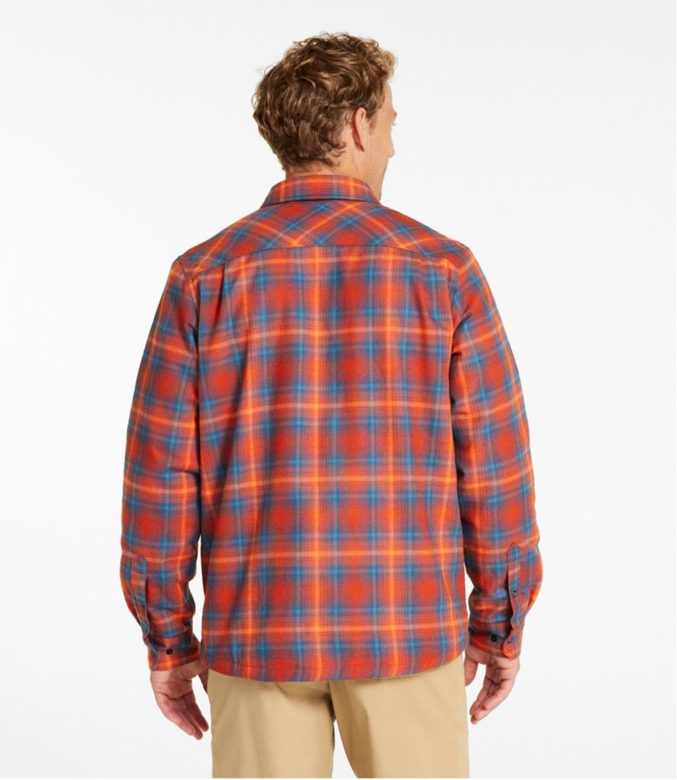 Men's Katahdin Performance Flannel Shirt-Jacket, Hi-Pile Fleece-Lined Plaid L.L.Bean Trending