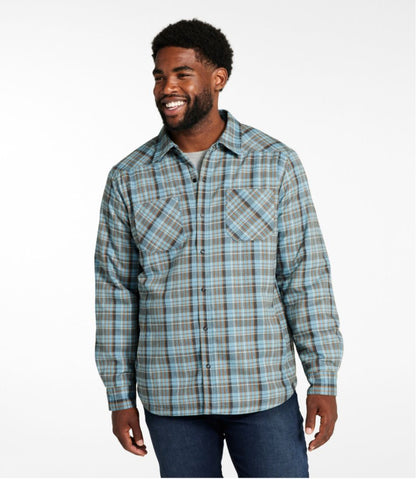 Men's Katahdin Performance Flannel Shirt-Jacket, Hi-Pile Fleece-Lined Plaid L.L.Bean Trending
