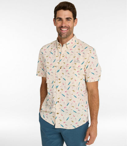 Men's Tropicwear Shirt, Short-Sleeve Print L.L.Bean Top Pick