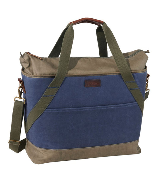 Insulated Waxed-Canvas Tote, Large L.L.Bean Value