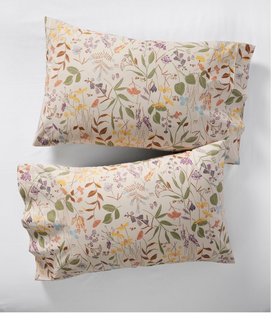 Birch Floral Percale Sheet Collection L.L.Bean Essential