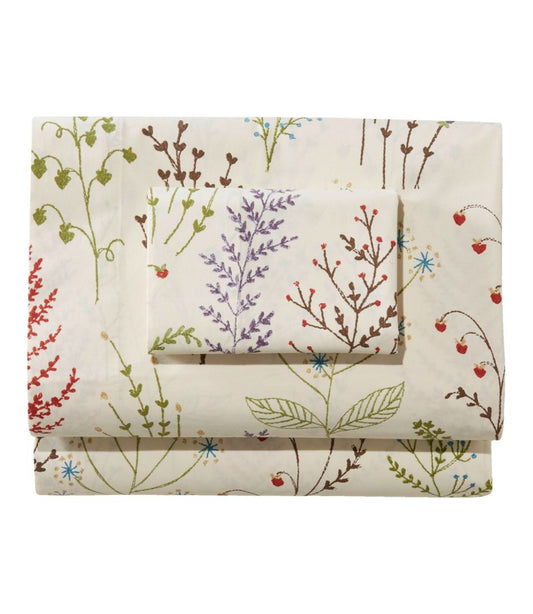 Botanical Floral Percale Sheet Collection L.L.Bean Essential