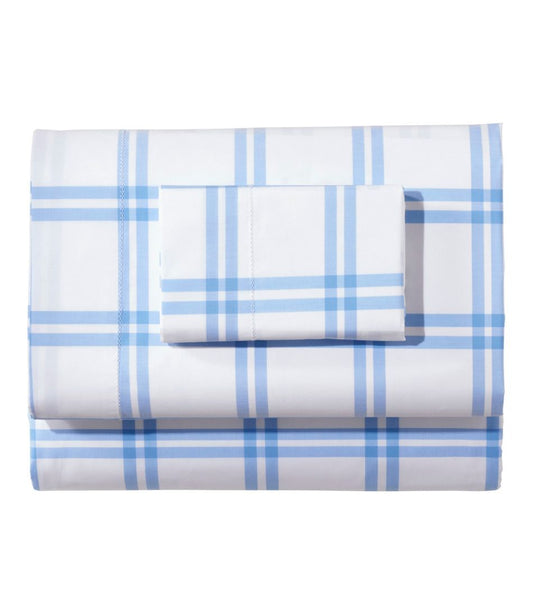 280-Thread-Count Pima Percale Sheet Collection, Windowpane L.L.Bean Top Pick