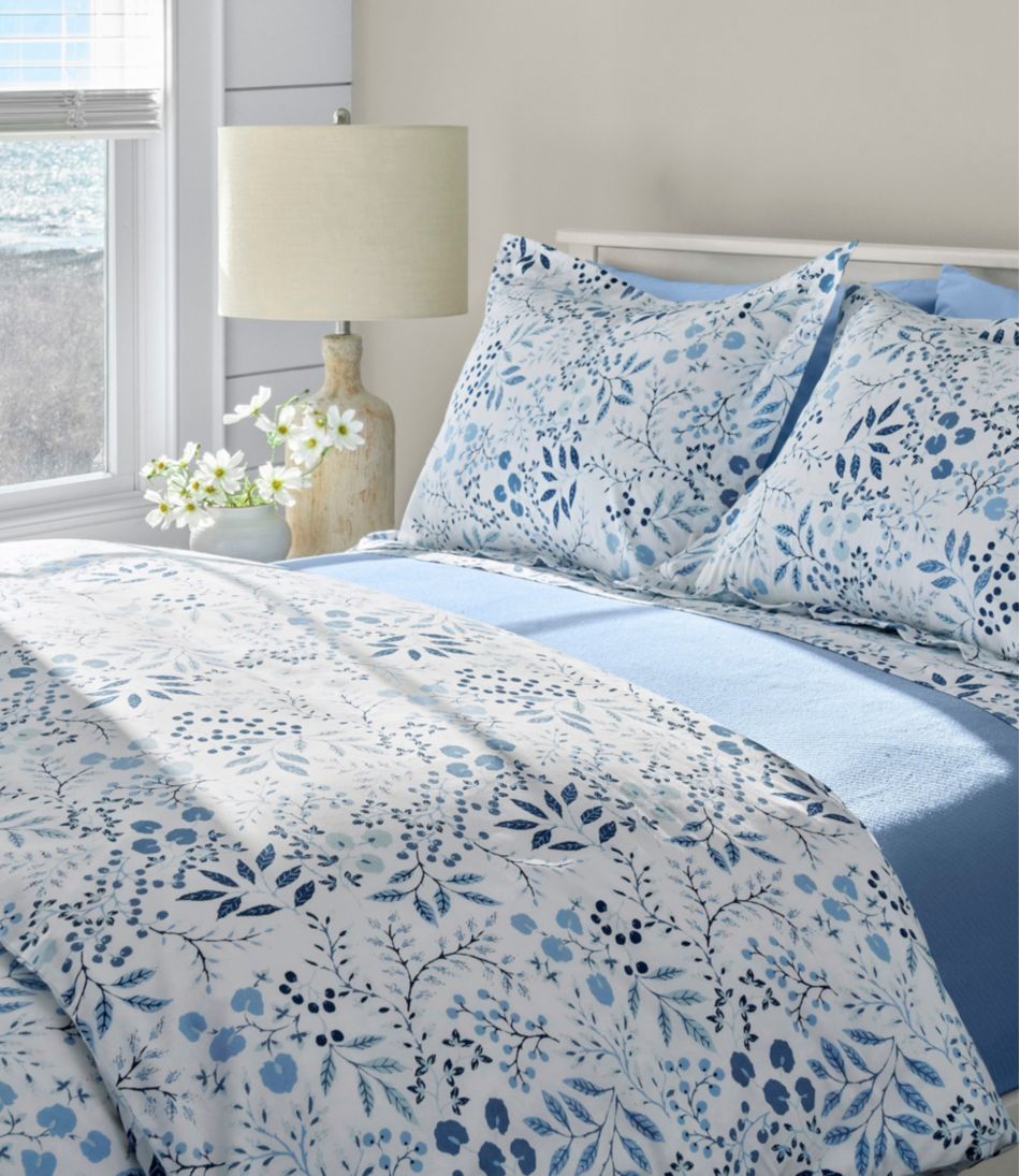 280-Thread-Count Pima Cotton Percale Comforter Cover Collection, Print L.L.Bean Classic