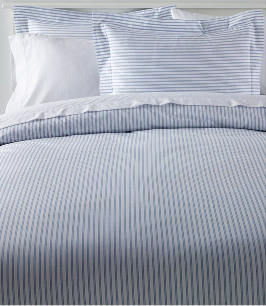 Premium Egyptian Percale Comforter Cover Collection, Stripe L.L.Bean Everyday