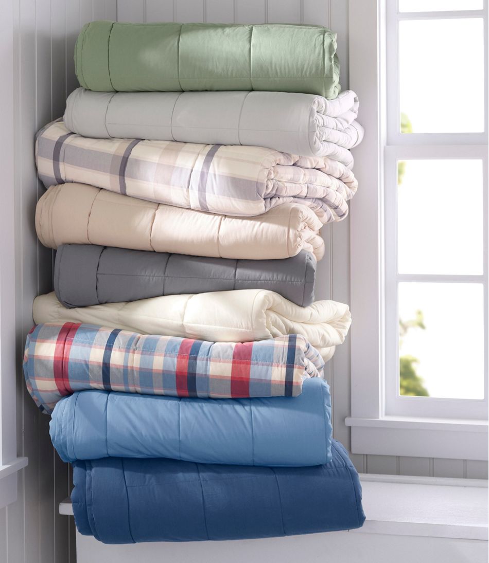 Ultrasoft Cotton Comforter, Plaid L.L.Bean Value