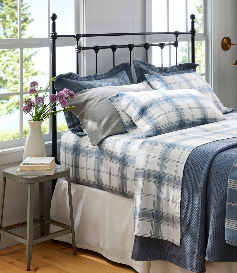 Organic Flannel Sheet Collection, Plaid L.L.Bean Classic