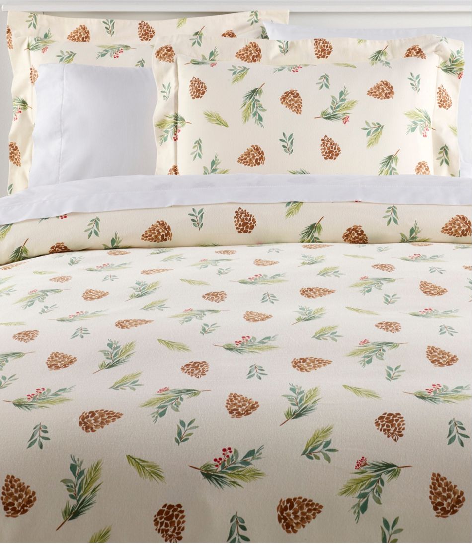 Evergreen Flannel Comforter Cover Collection L.L.Bean Essential