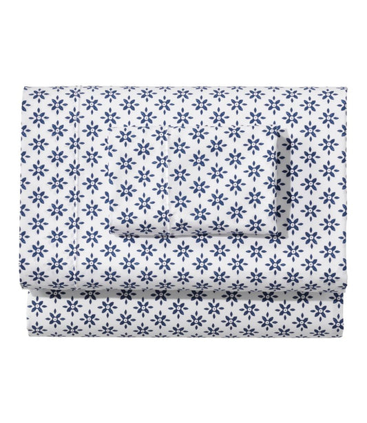 Sunwashed Percale Sheet Collection, Block Floral Print L.L.Bean Trending