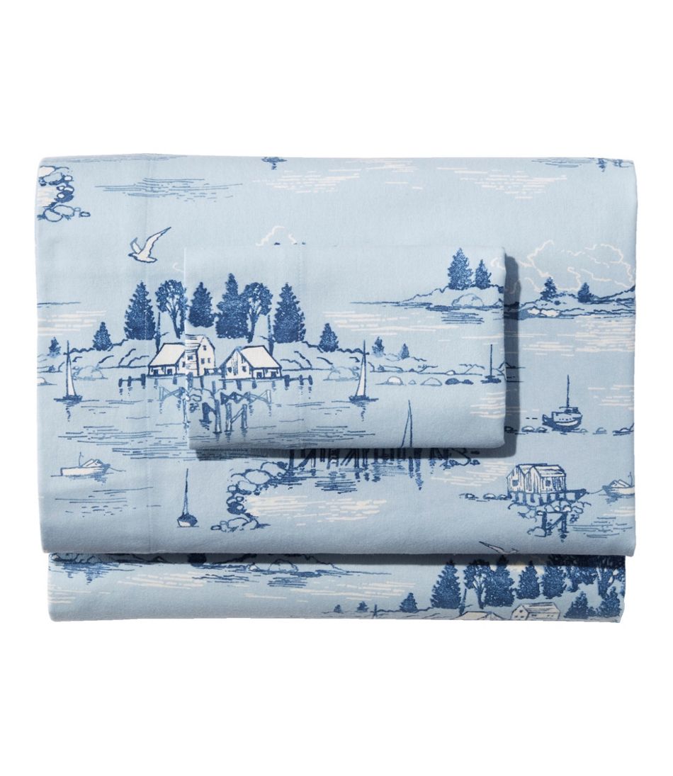 Coastal Landscape Flannel Sheet Collection L.L.Bean Everyday