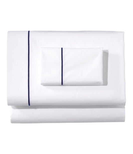 Premium Egyptian Percale Sheet Collection, Satin Stitch L.L.Bean Featured