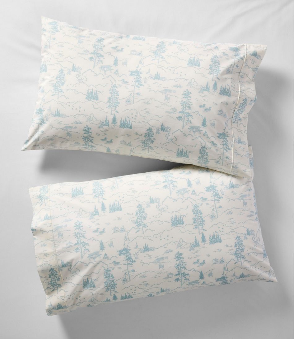 Lakeside Toile Percale Sheet Collection L.L.Bean Premium
