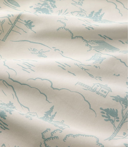 Lakeside Toile Percale Sheet Collection L.L.Bean Premium