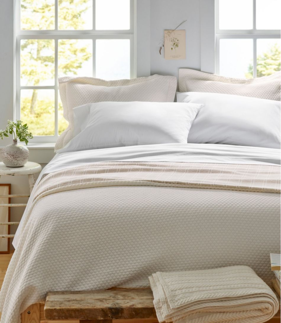 Organic Honeycomb Matelassé Coverlet L.L.Bean Value