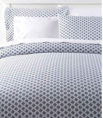 Sunwashed Percale Comforter Cover, Block Floral Print L.L.Bean Best Seller