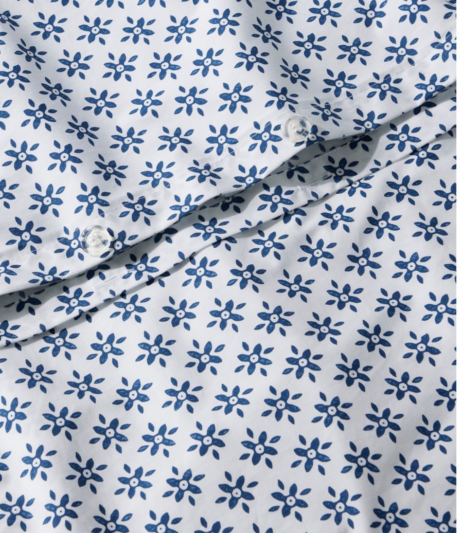 Sunwashed Percale Comforter Cover, Block Floral Print L.L.Bean Best Seller
