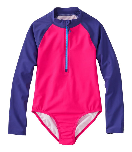 Girls' Watersports Swimwear, Rashguard One-Piece L.L.Bean Classic