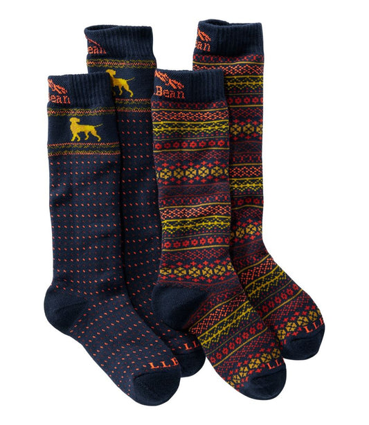 Kids' Winter Snow Sports Socks, 2-Pack L.L.Bean Everyday