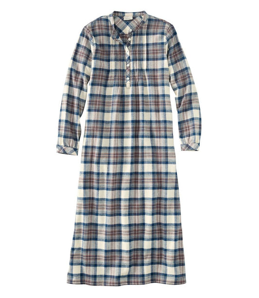 Women's Scotch Plaid Flannel Nightgown L.L.Bean Classic