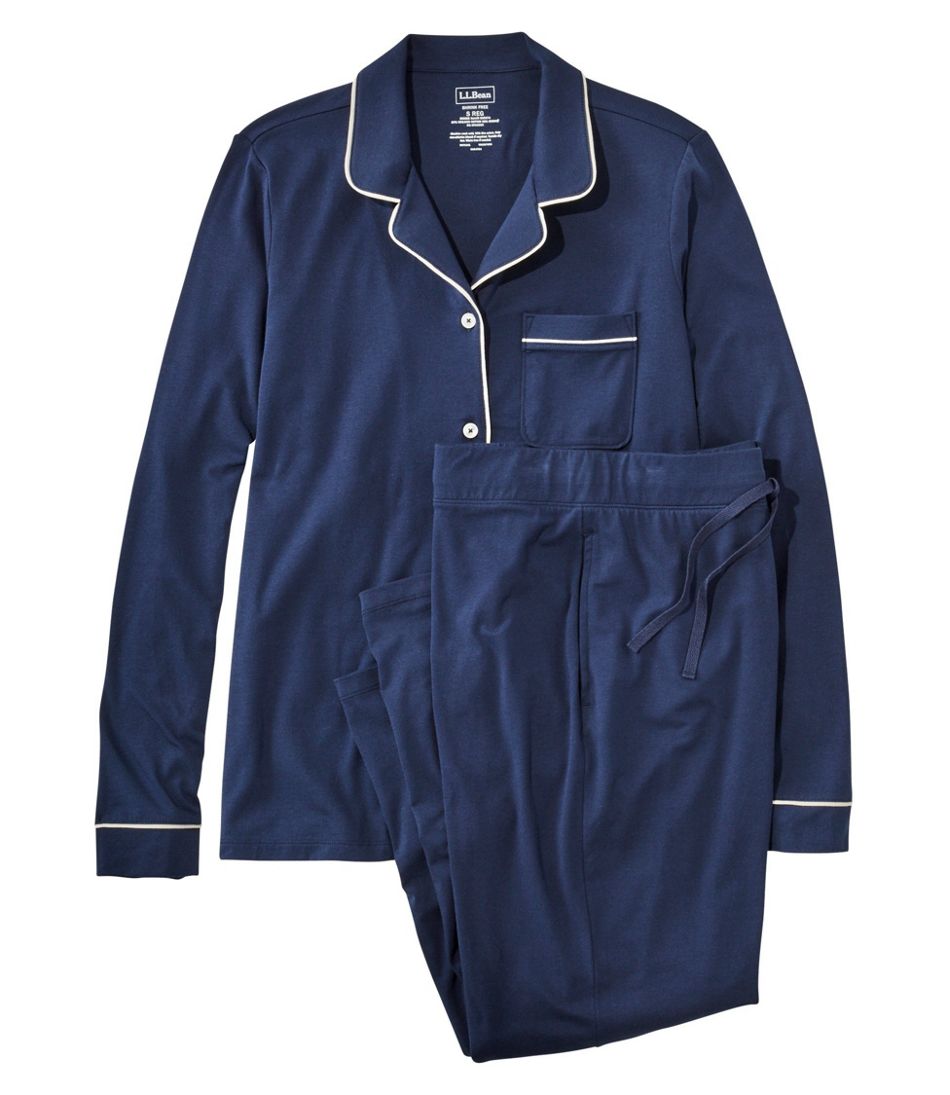 Women's Super-Soft Shrink-Free Pajama Set, Button-Front L.L.Bean Essential