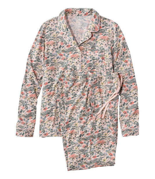 Women's Super-Soft Shrink-Free Pajama Set, Button-Front L.L.Bean Popular