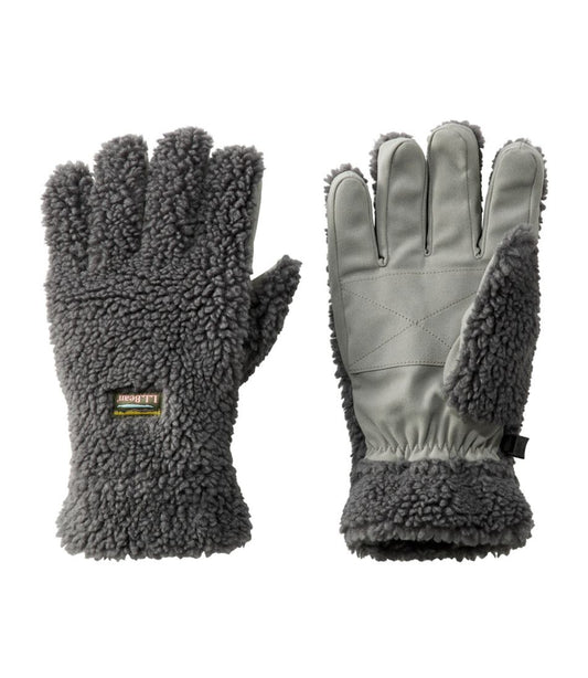 Adults' Mountain Pile Fleece Gloves L.L.Bean New