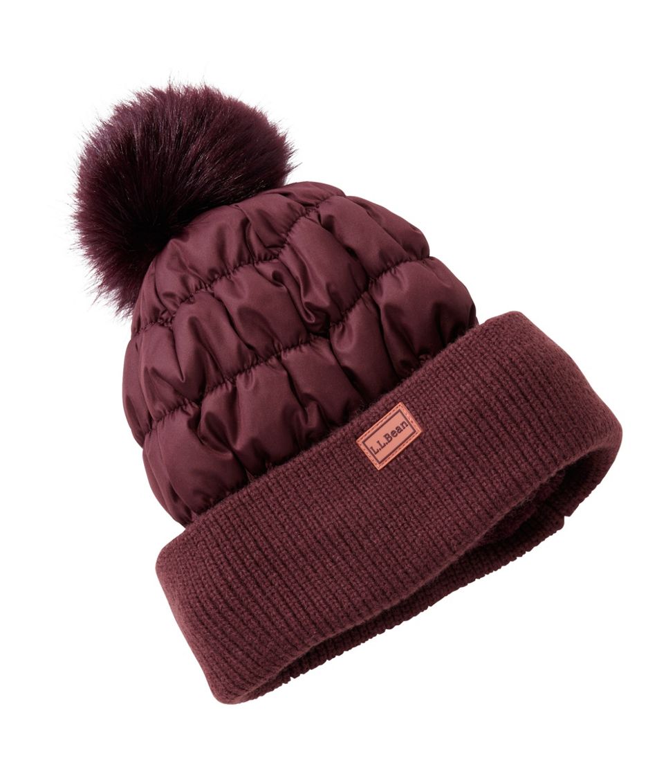 Women's Puffer Pom Hat L.L.Bean New