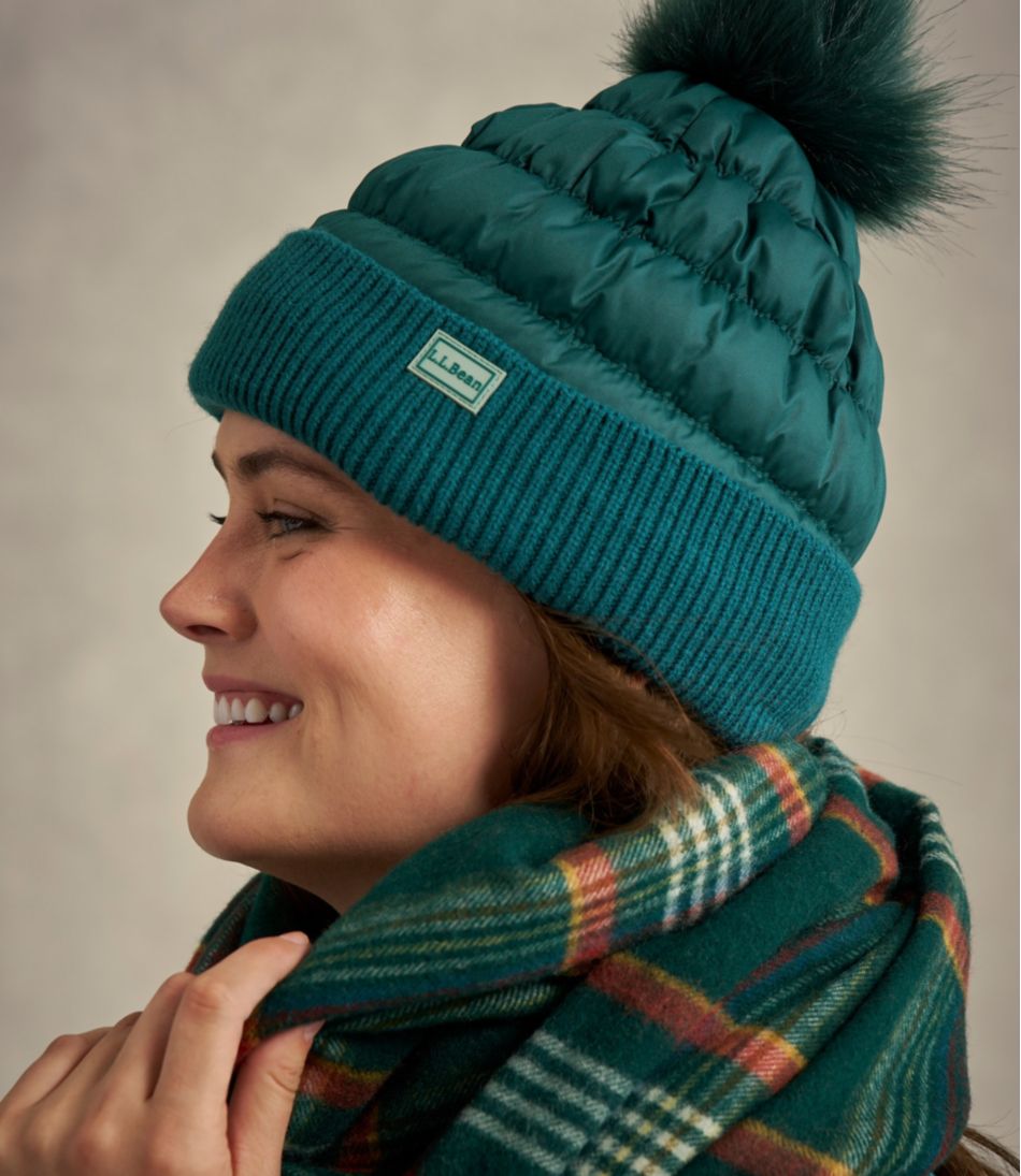 Women's Puffer Pom Hat L.L.Bean New