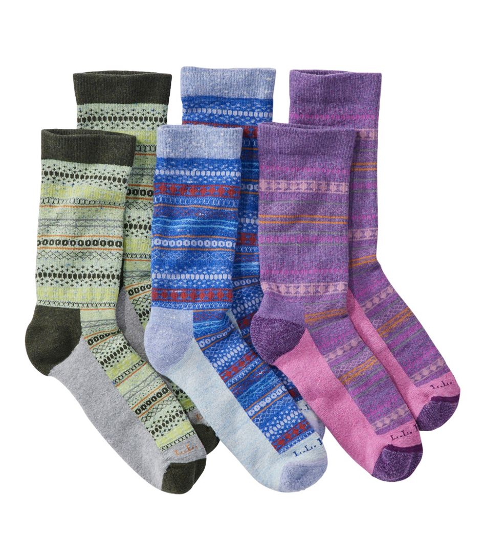 Adults' Wicked Soft Cotton Socks Fair Isle Gift Set, 3-Pack L.L.Bean Popular