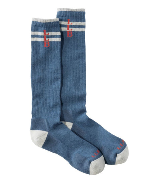 Adults' Katahdin Over the Calf Hiker Socks, Mountain Stripe L.L.Bean Value