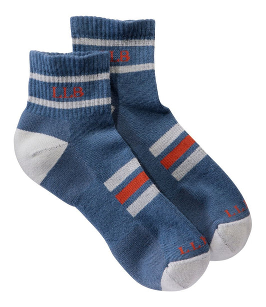 Adults' Katahdin Hiker Socks, 1/4 Crew Stripe L.L.Bean Popular