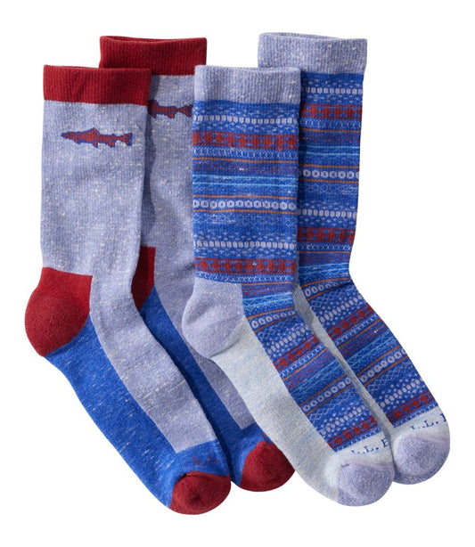 Adults' Wicked Soft Cotton Socks, Novelty 2-Pack L.L.Bean Premium