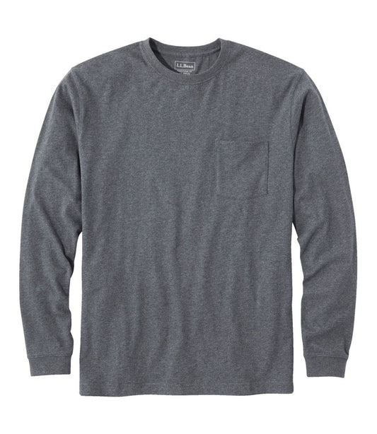 Men's Carefree Unshrinkable Tee with Pocket, Traditional Fit, Long-Sleeve L.L.Bean Featured