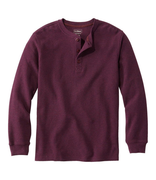 Men's Unshrinkable Mini-Waffle Henley, Long-Sleeve Traditional Fit L.L.Bean Top Pick