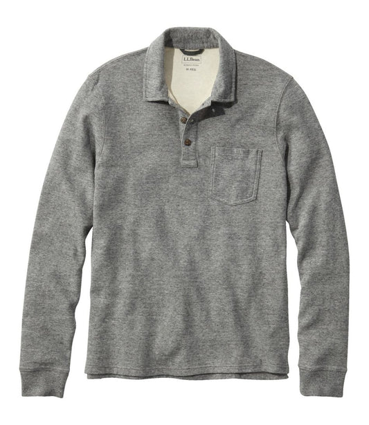 Men's Washed Cotton Double-Knit Polo, Long-Sleeve L.L.Bean Classic