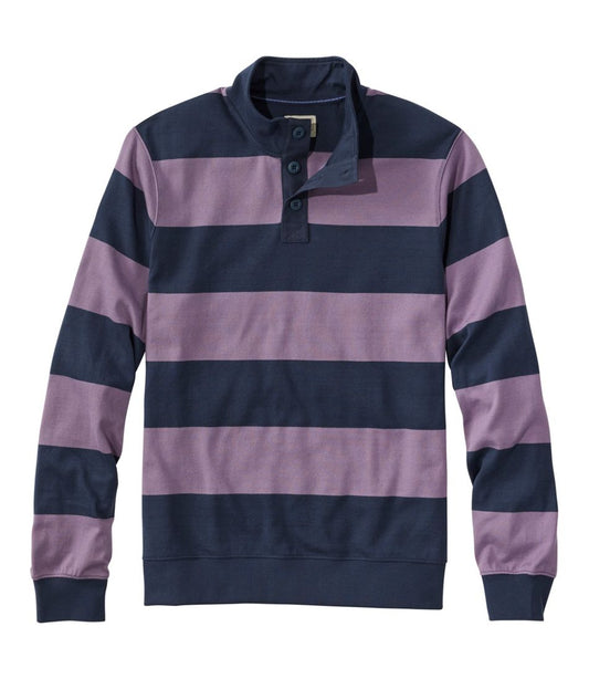 Men's Bean's Vintage Soft Rugby, Mockneck, Stripe L.L.Bean Essential