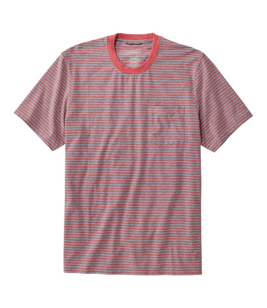 Men's Comfort Stretch Performance® Pima Pocket Tee, Short-Sleeve, Stripe L.L.Bean New