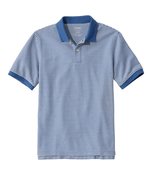 Men's Premium Double L® Polo, Banded Short-Sleeve Without Pocket Stripe L.L.Bean New