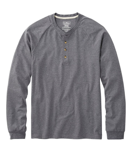 Men's Comfort Stretch Pima Tee Shirt, Long-Sleeve Henley L.L.Bean Premium